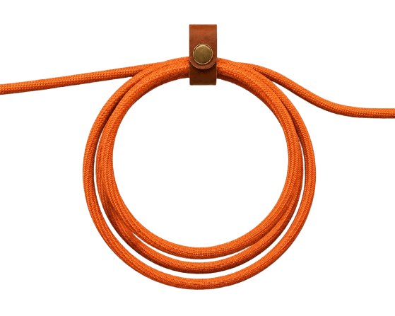 Woven power cable, coiled